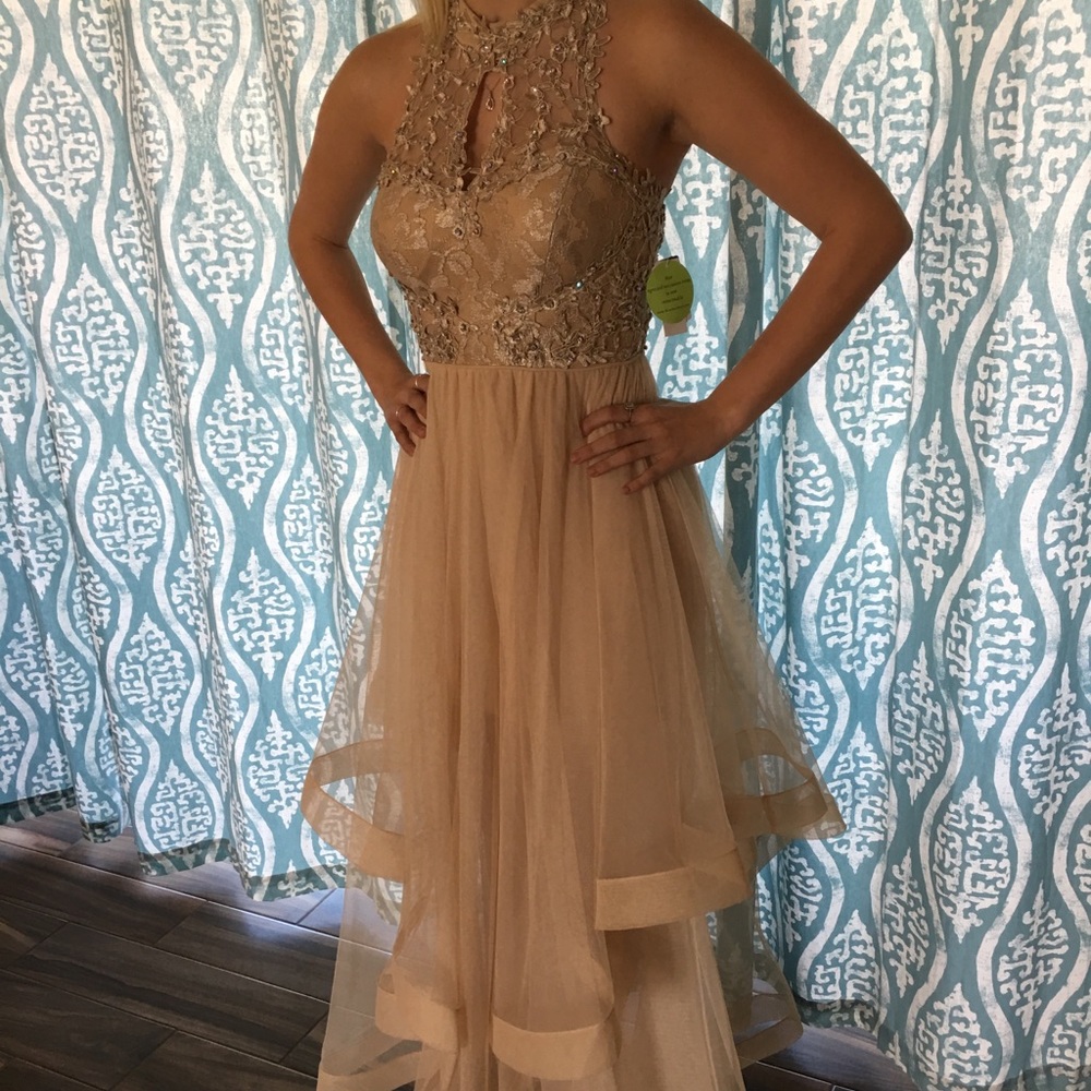 Tan prom dress never worn